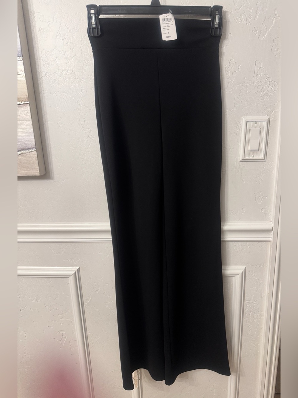 NWT Windsor Black High-Rise Wide-Leg Pants
